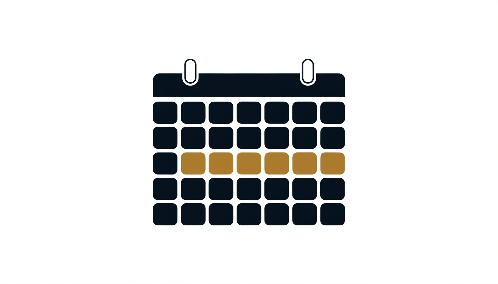 Illustration of a calendar with one highlighted row marking the CP12 renewal window