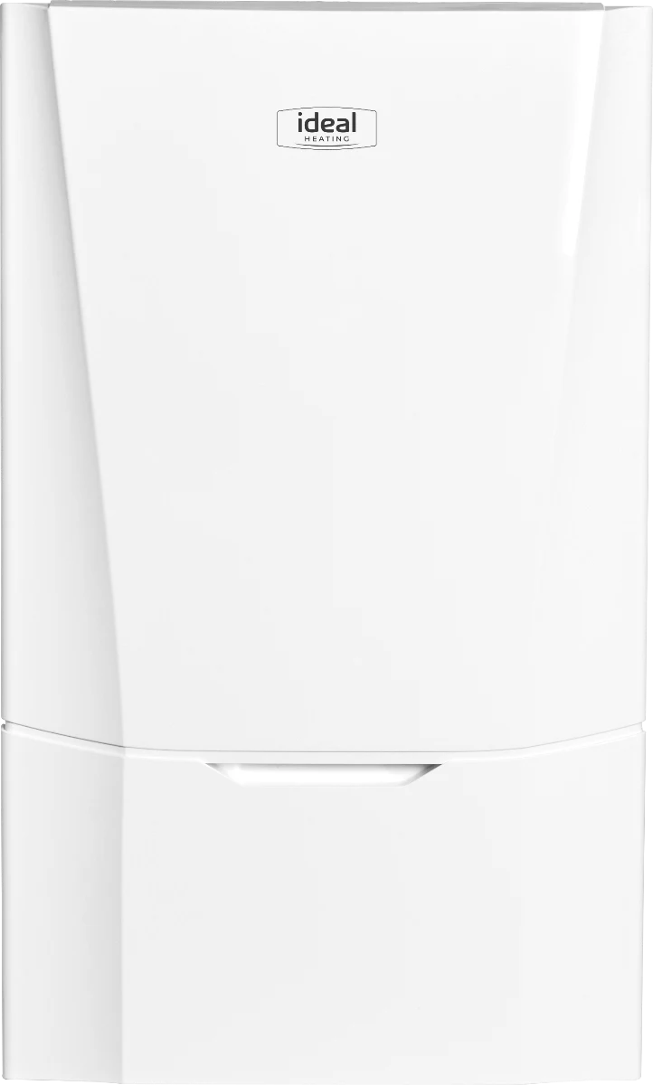 An Ideal Vogue Max Combi wall-mounted combi boiler, front view